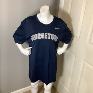 Men Large Georgetown Hoyas Nike Dri Fit Athletic Cut Short Sleeve Shirt